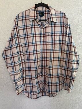 Men’s Texas Standard Long Sleeve Plaid Shirt size Large